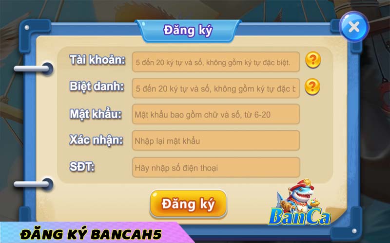 Hướng dẫn đăng ký Banca H5 chơi game miễn phí